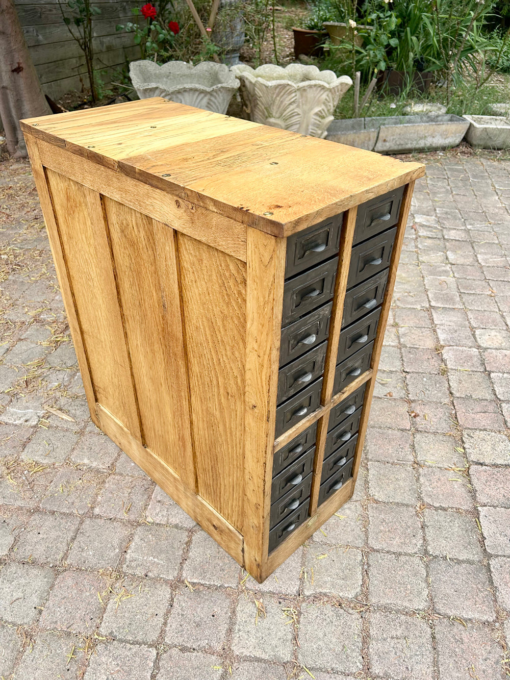 Meuble d'Imprimerie Chêne 1950 L'Imprimadresse Paris