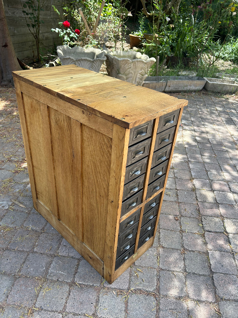 Meuble d'Imprimerie Chêne 1950 L'Imprimadresse Paris