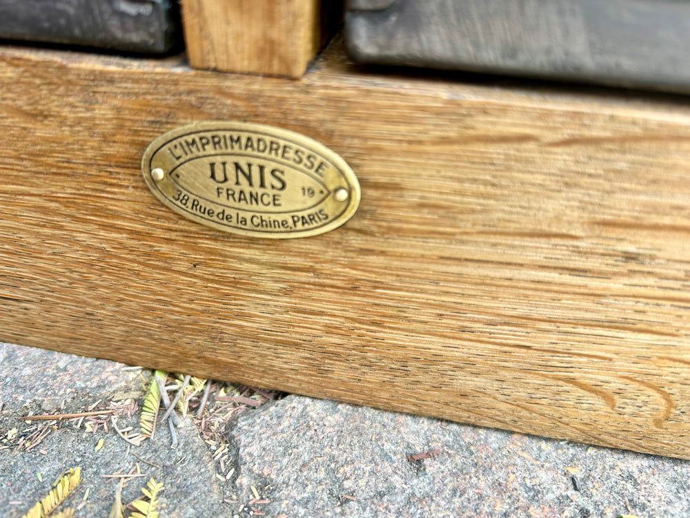 Meuble d'Imprimerie Chêne 1950 L'Imprimadresse Paris