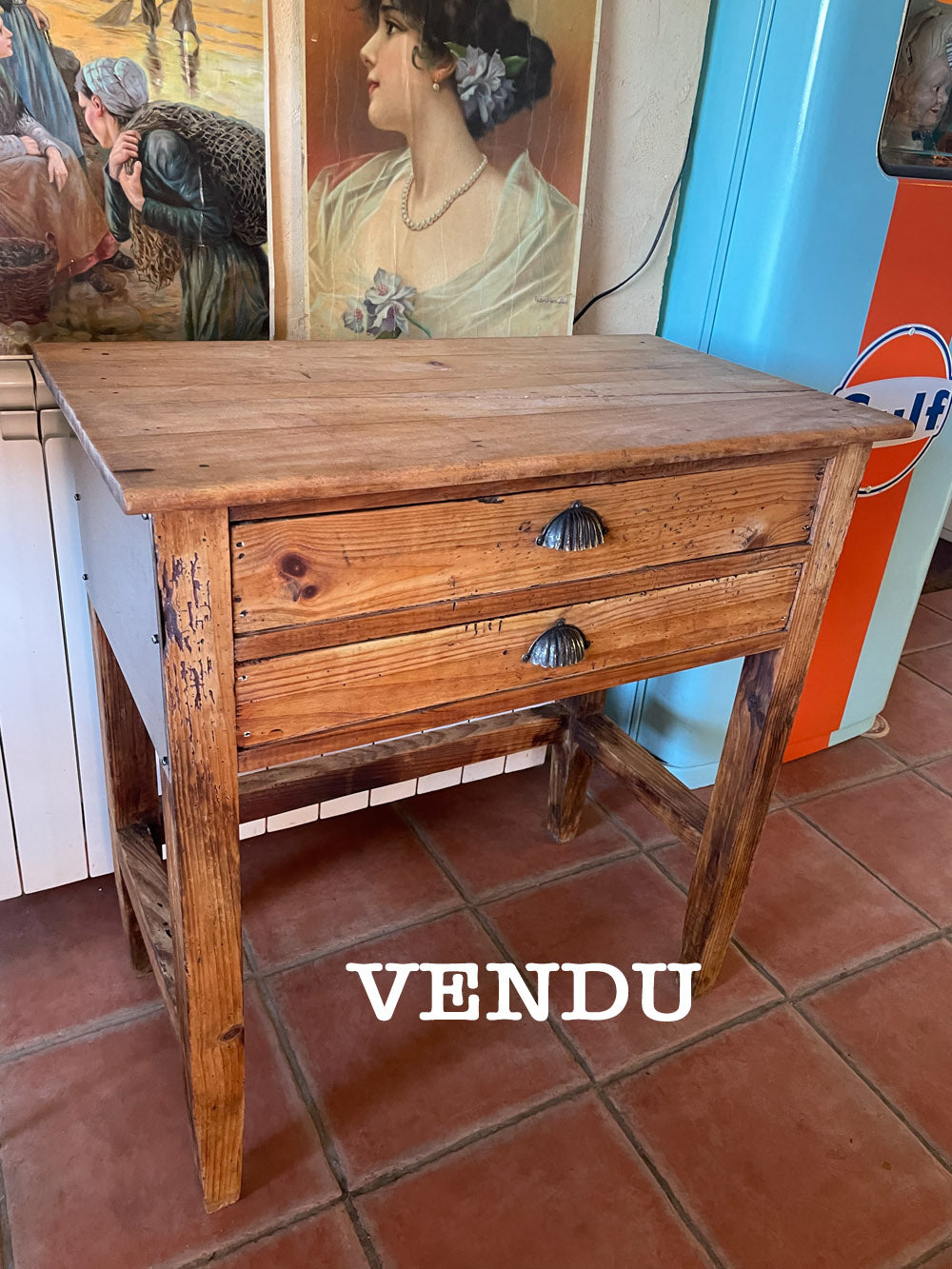 Meuble d'imprimerie 2 tiroirs VENDU