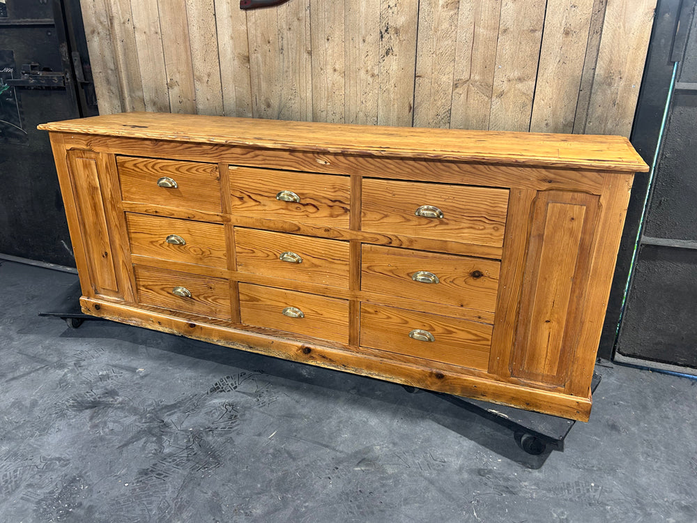 Meuble de mercerie 9 tiroirs 1960  Réf 4467