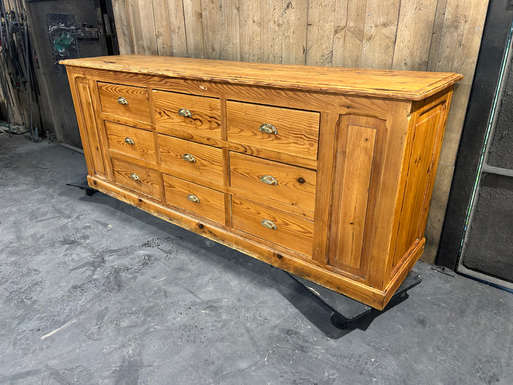 Meuble de mercerie 9 tiroirs 1960  Réf 4467