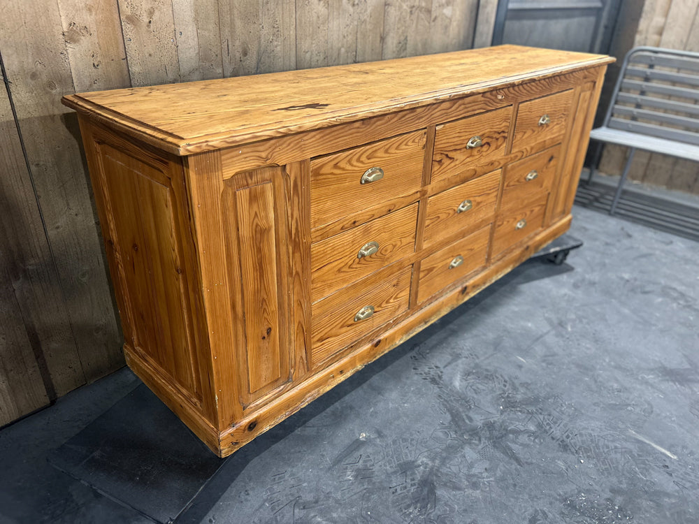 Meuble de mercerie 9 tiroirs 1960  Réf 4467