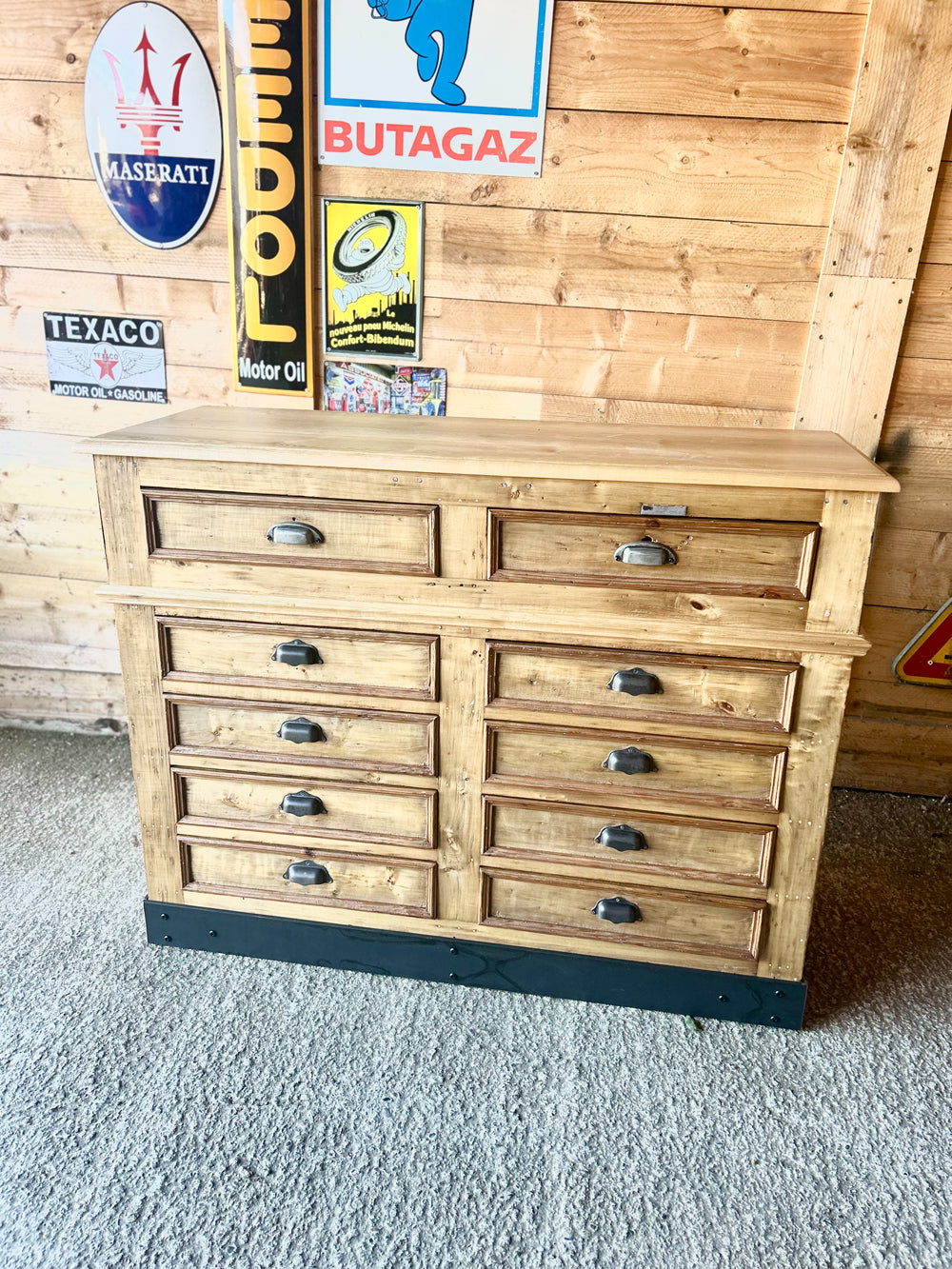 Meuble de métier 10 tiroirs 1900  Réf 4451