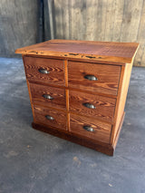 Meuble de métier 6 tiroirs 1900- Réf 4586