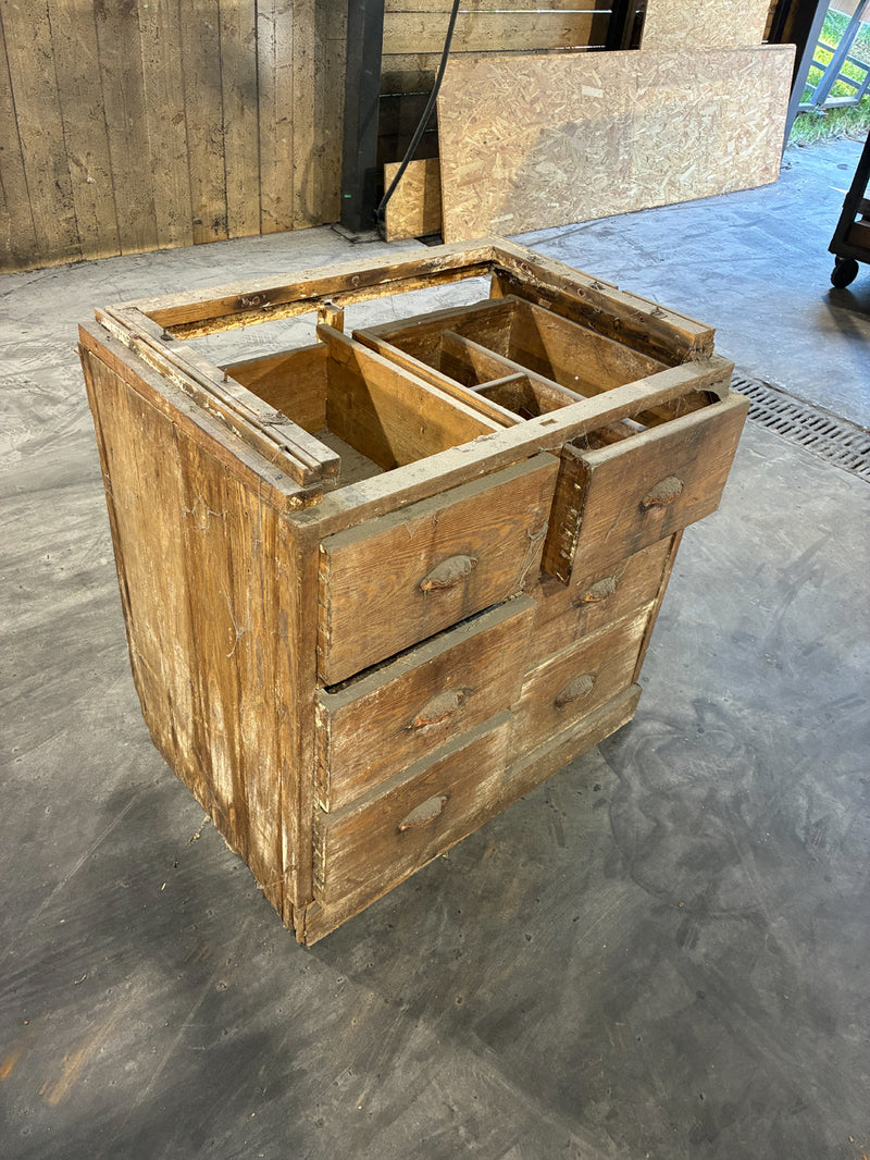 Meuble de métier 6 tiroirs 1900- Réf 4586