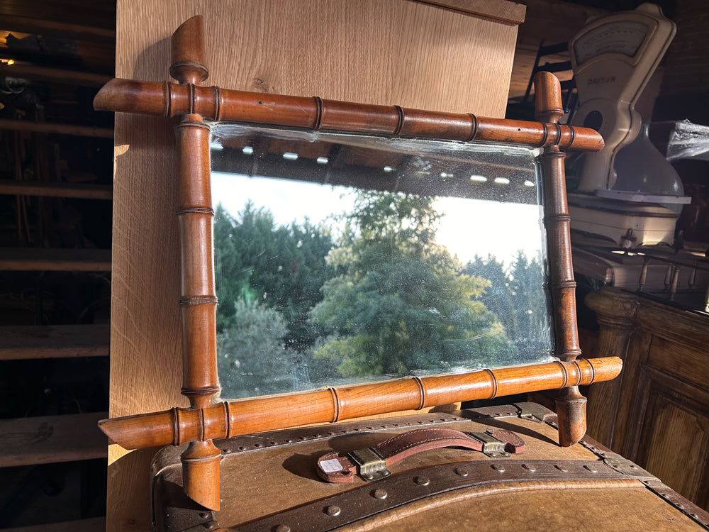 Miroir ancien 1900 façon bambou Réf 4187