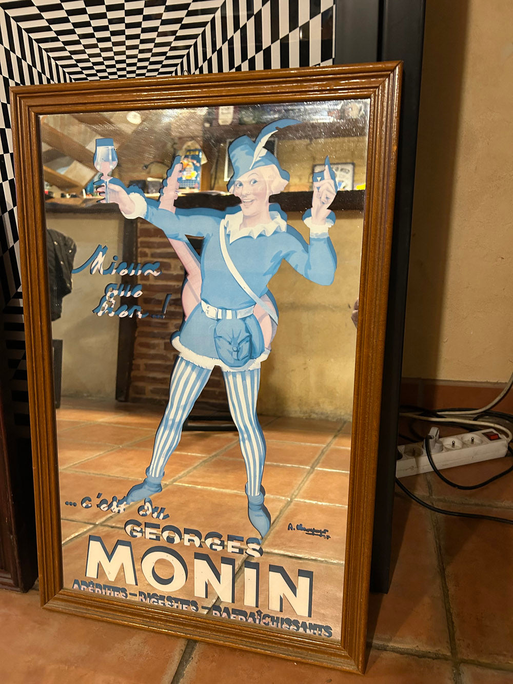 Miroir publicitaire de Bar " Georges Monin "