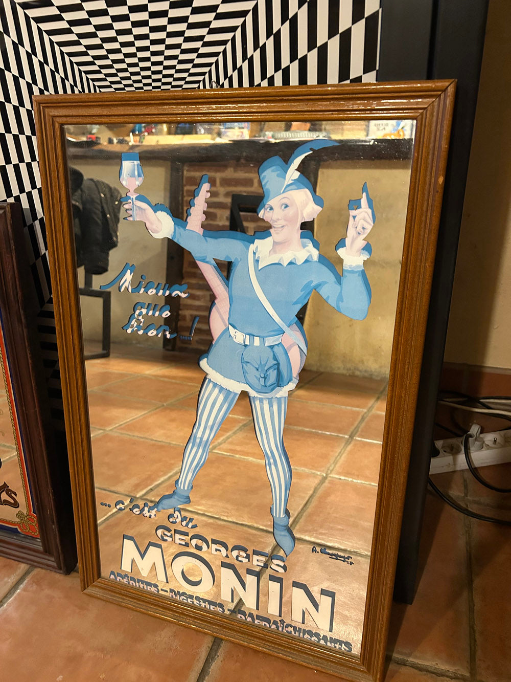 Miroir publicitaire de Bar " Georges Monin "