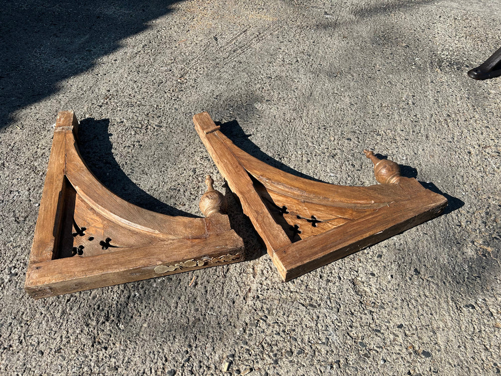 Paire d'équerre/corbeau en Teck- Réf 4585