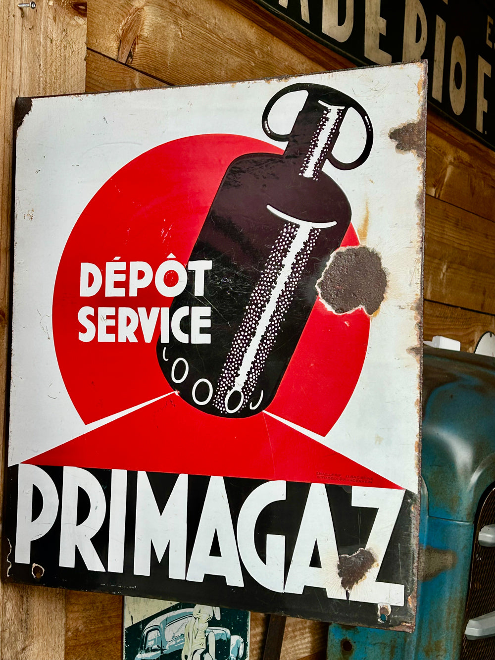 Plaque émaillée Primagaz 1960 Réf 4417