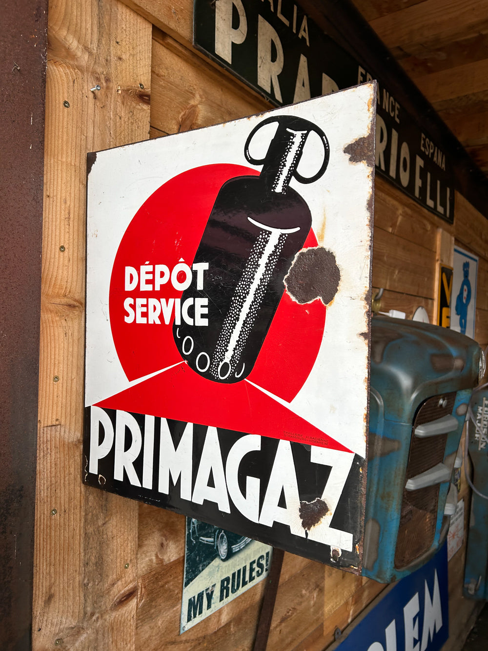 Plaque émaillée Primagaz 1960 Réf 4417
