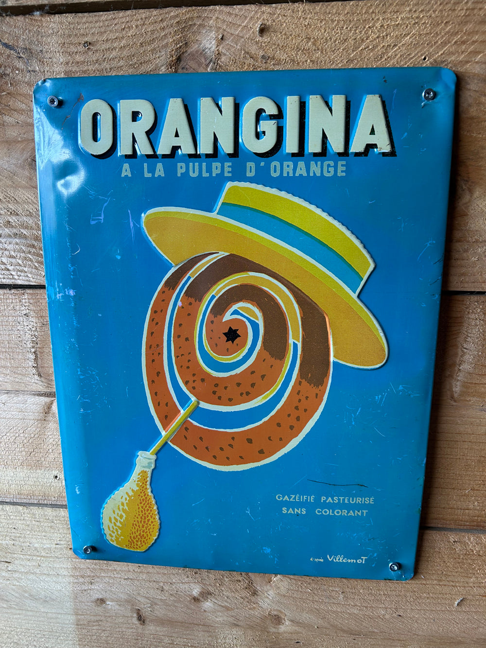 6 VERRES PUBLICITAIRE ORANGINA, ZESTE BLEU " NEUFS , BAR , BISTROT EUR