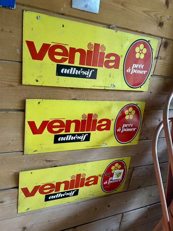 Plaque publicitaire "Venilia" en métal 1970 Réf 4466
