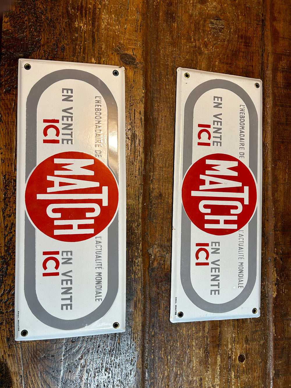 Plaque émaillée PARIS MATCH Réf 4201