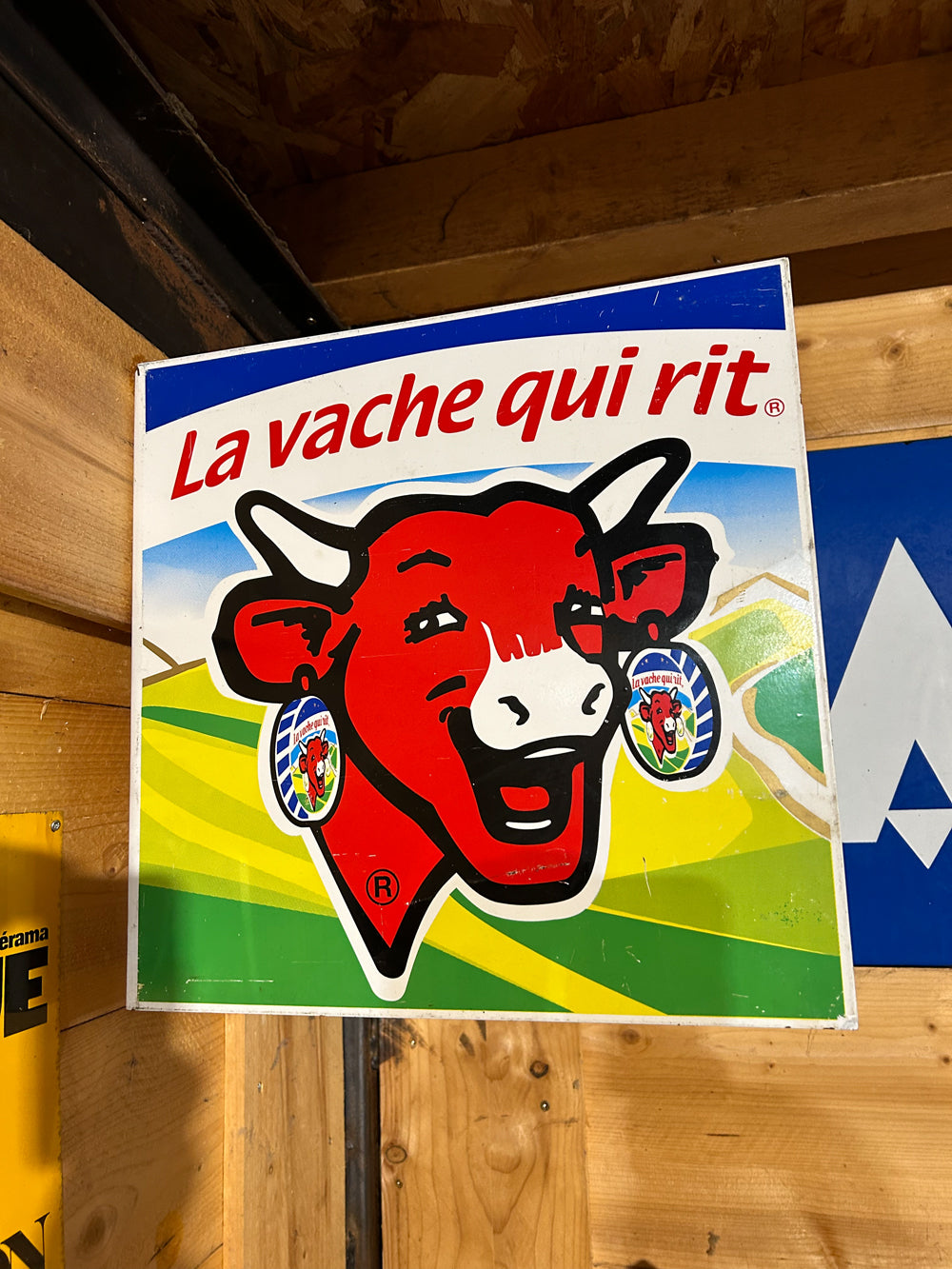 Plaque serigraphie double face LA VACHE QUI RIT réf 4170