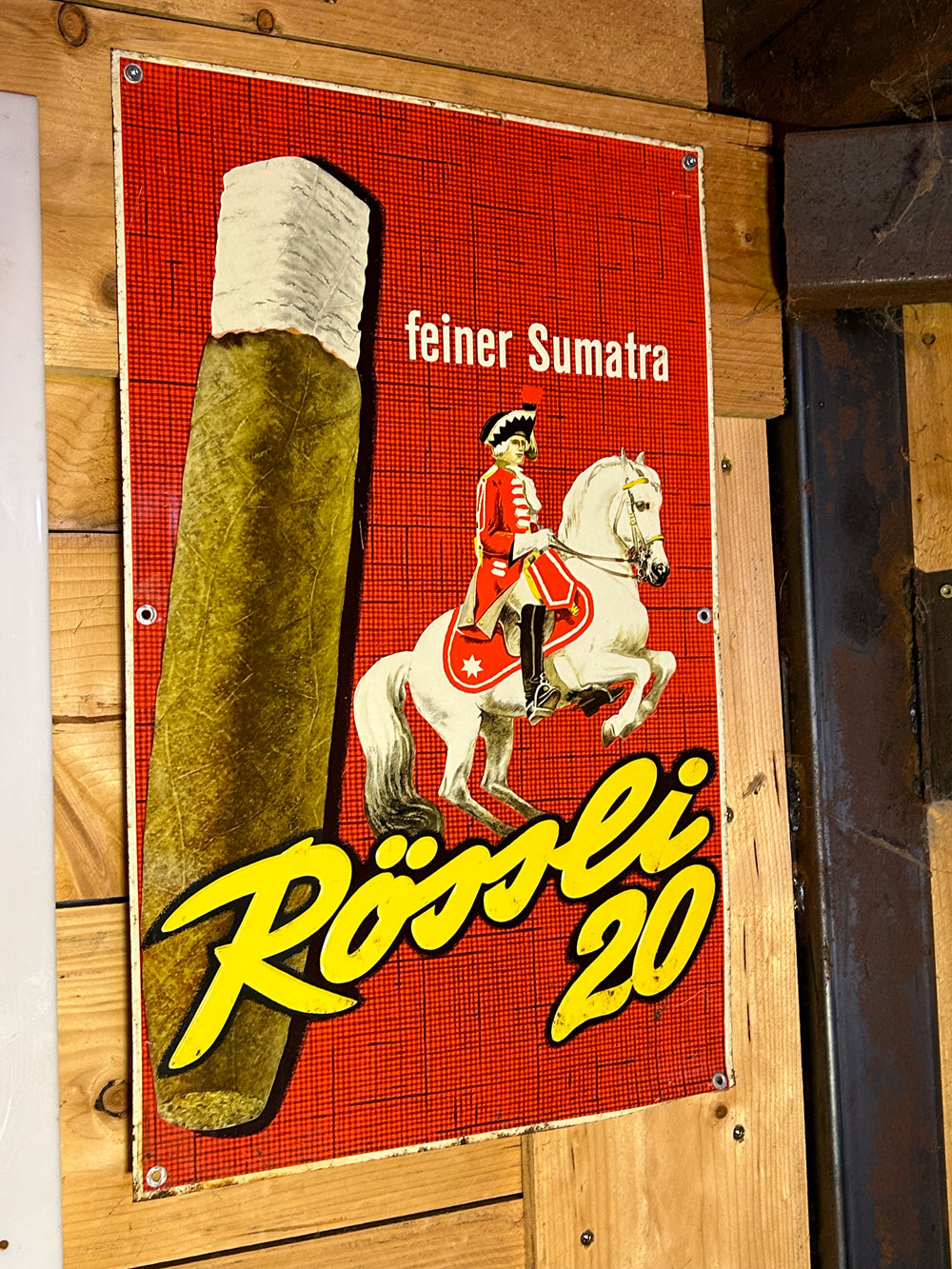 Plaque tôle cigares ROSSLI réf 4104