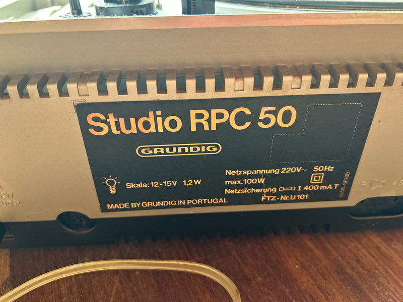 Platine vinyle Grundig Studio RPC50 réf 4124