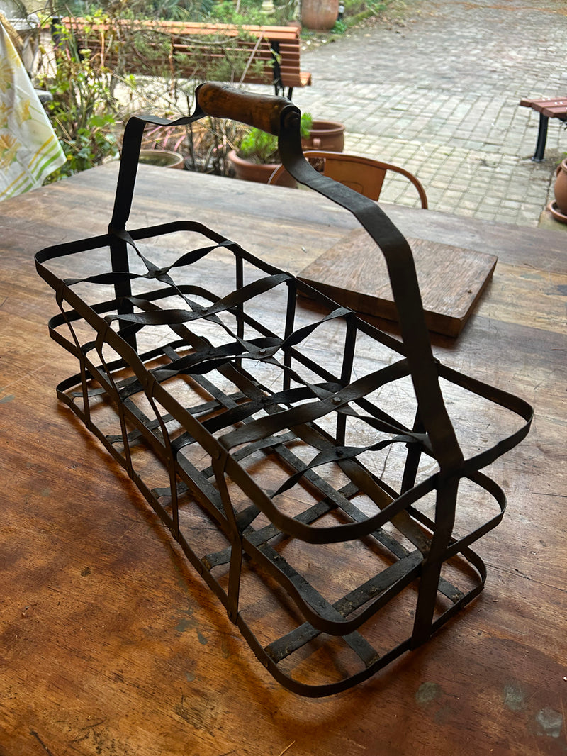 Porte ou casier  bouteilles métal 1930 - Réf 4613