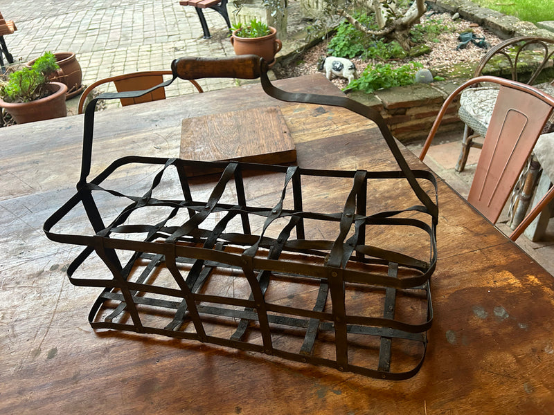 Porte ou casier  bouteilles métal 1930 - Réf 4613