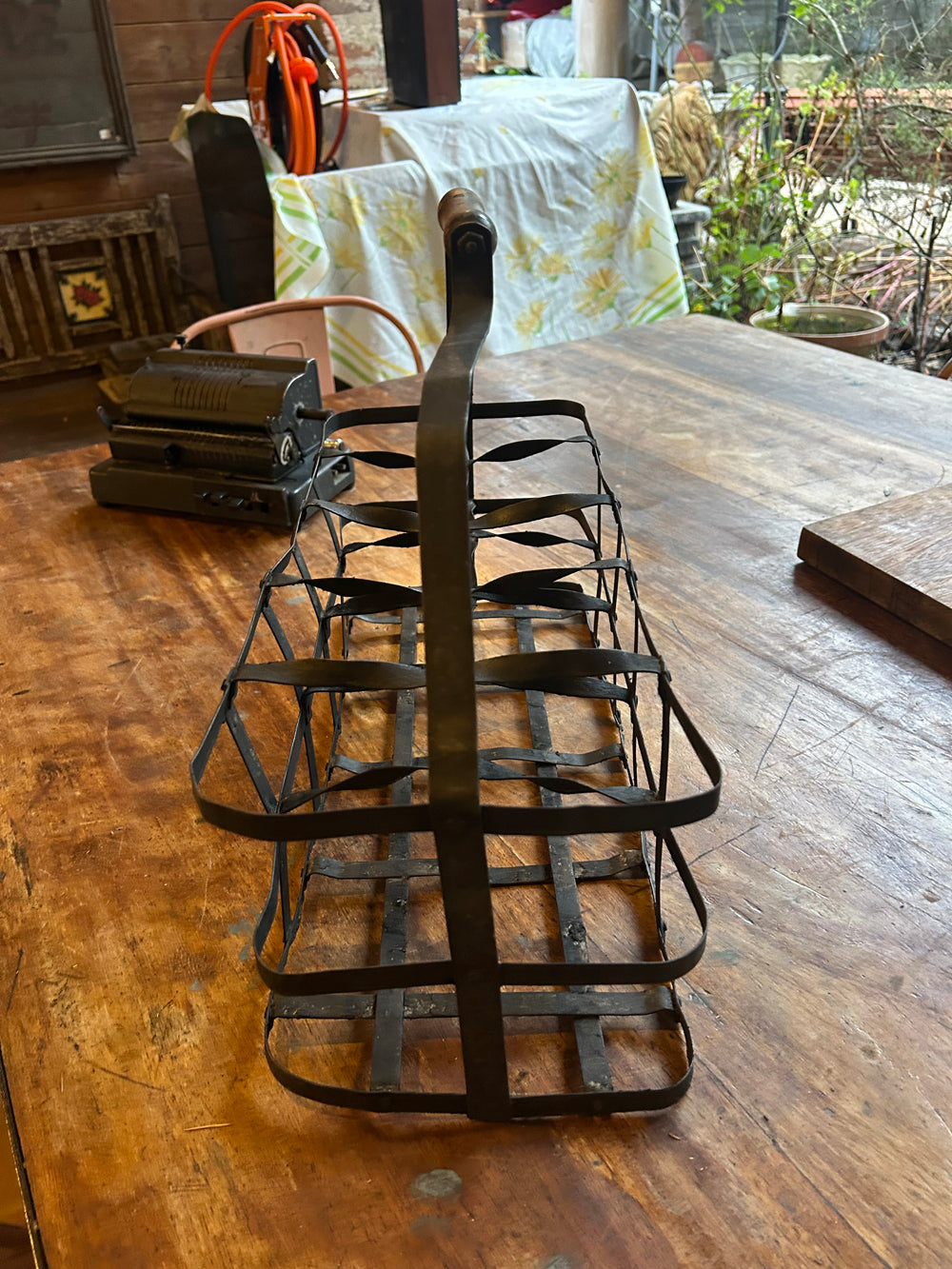 Porte ou casier  bouteilles métal 1930 - Réf 4613