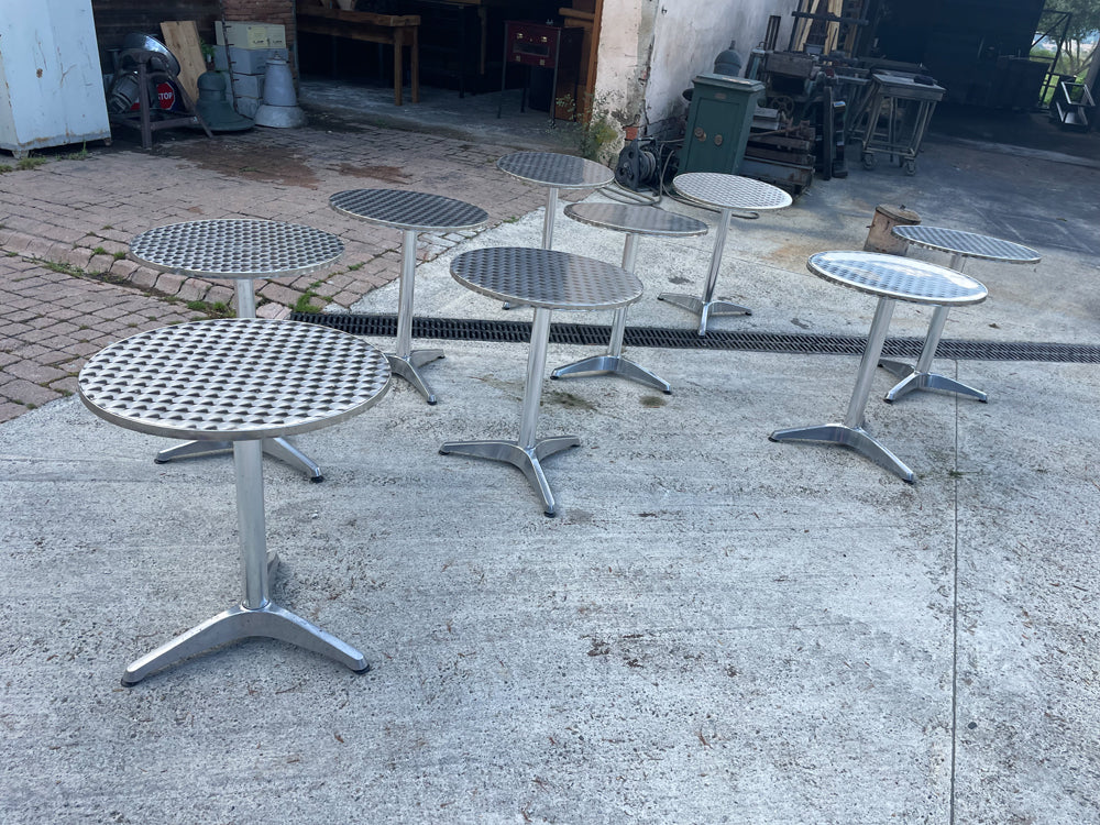 Table Bistro aluminium martelé Réf 4063