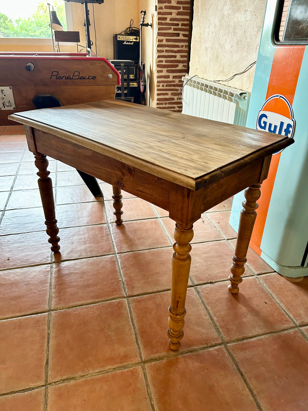 Table d'Appoint Imprimerie Hêtre 1950 Toulousaine