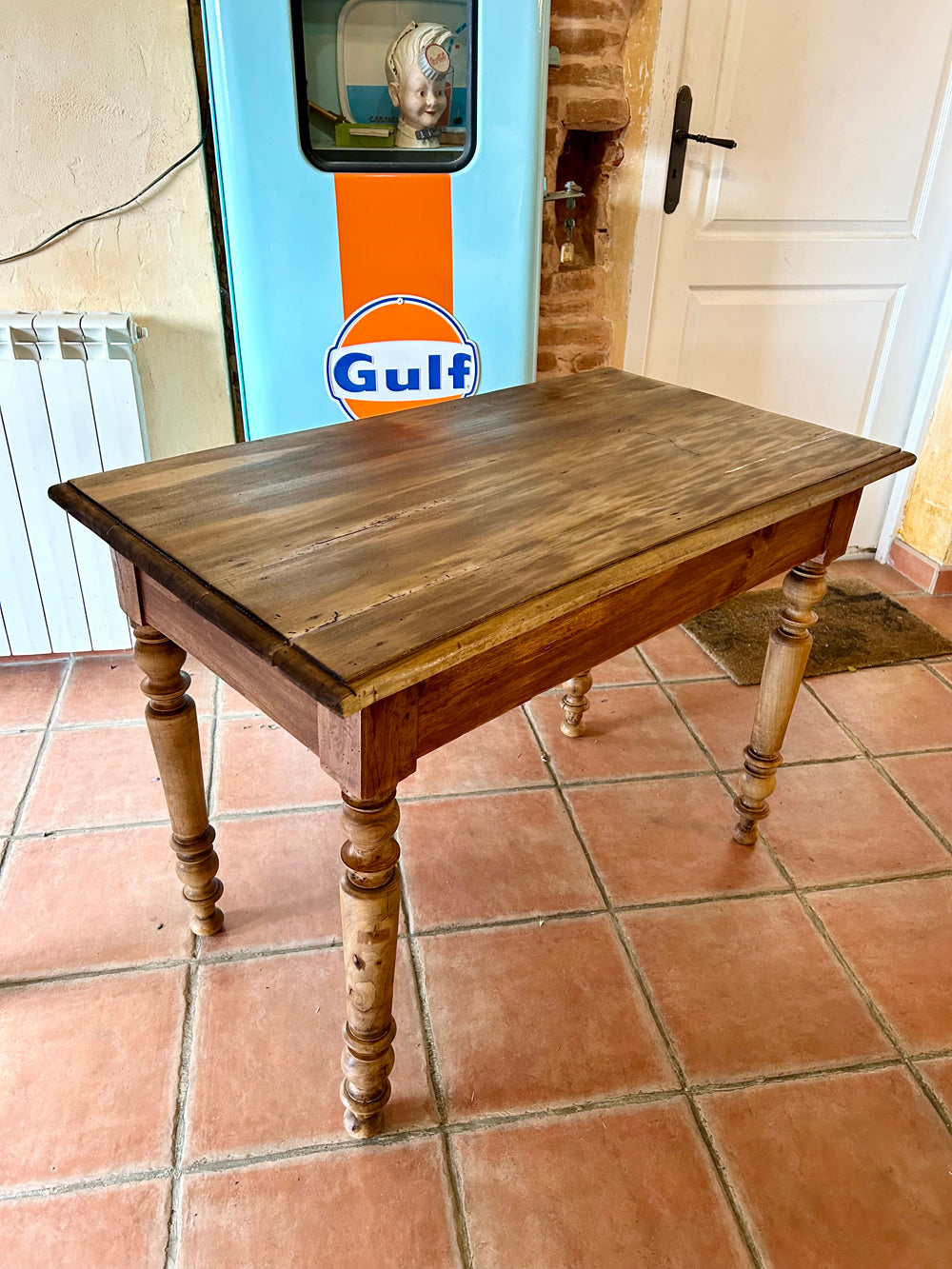 Table d'Appoint Imprimerie Hêtre 1950 Toulousaine