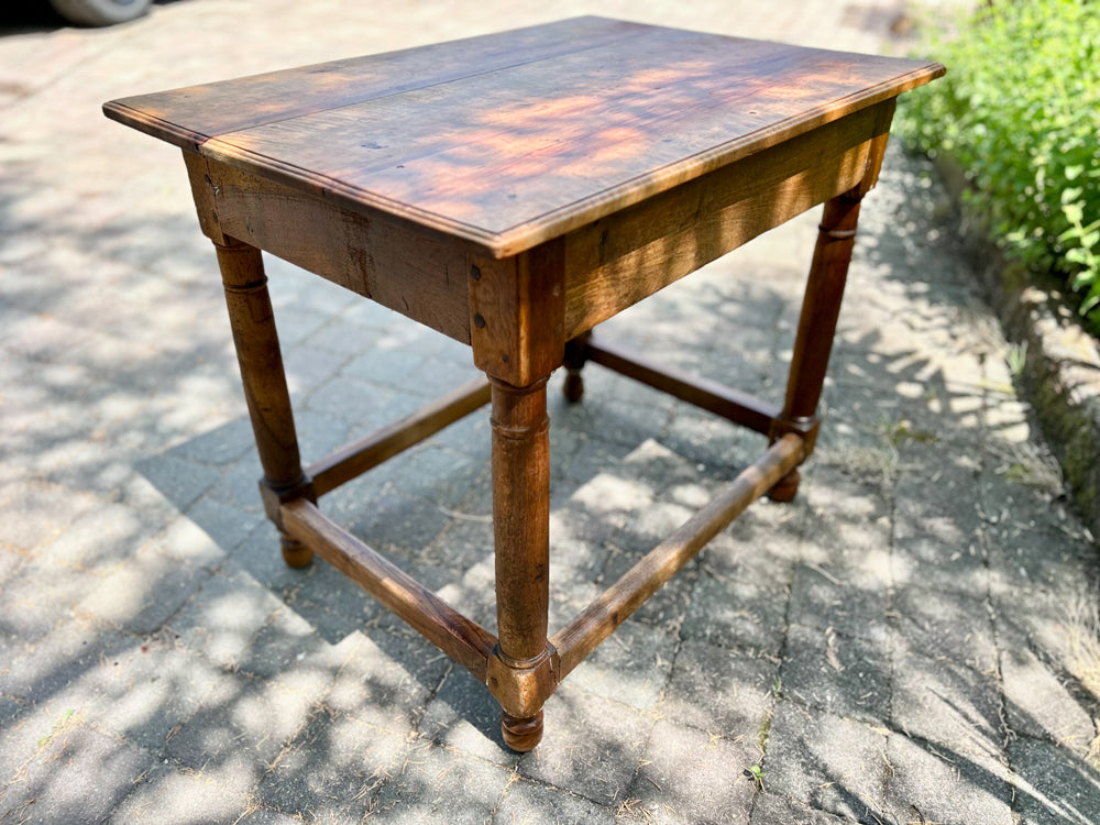 Table d'Appoint Noyer Massif 19ème - Réf 4502