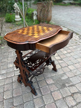 Table à jeu marqueté époque 1900 Réf 4484