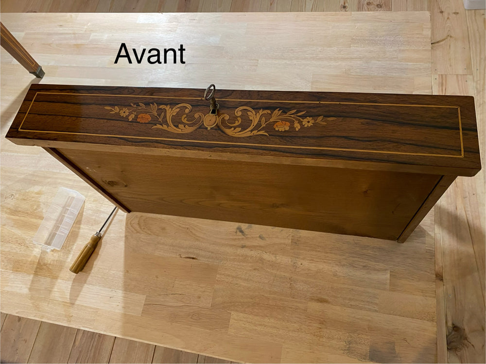 Table à Oreille 19ème Style Louis XVI Acajou Marqueterie