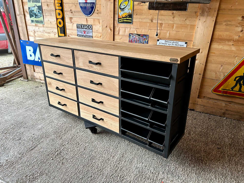 Buffet d'atelier 15 tiroirs Valentini  Réf 4203