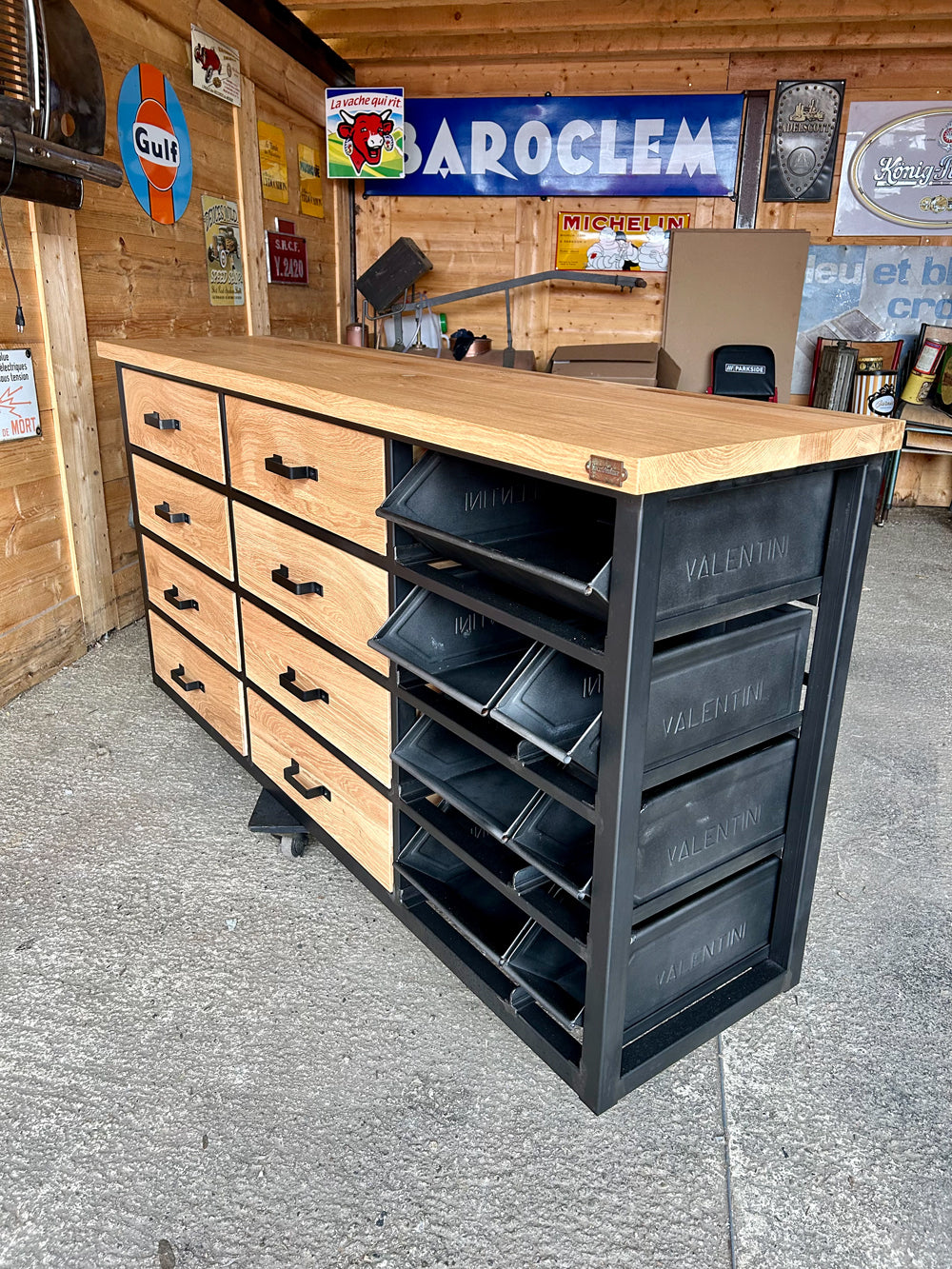 Buffet d'atelier 15 tiroirs Valentini  Réf 4203