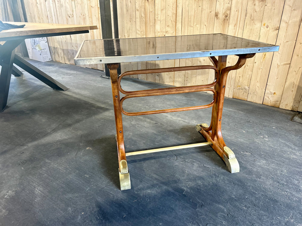 Table Bistrot Thonet 1900 Piètement Laiton