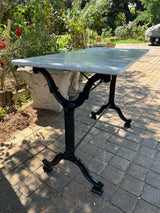 Table bistrot fonte et marbre Castres 1950/60 Réf 4533
