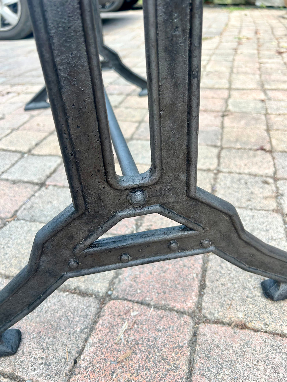 Table bistrot fonte et verre époque ART DECO Réf 4532