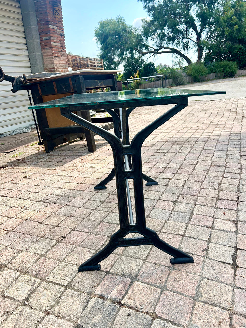 Table bistrot fonte et verre époque ART DECO Réf 4532