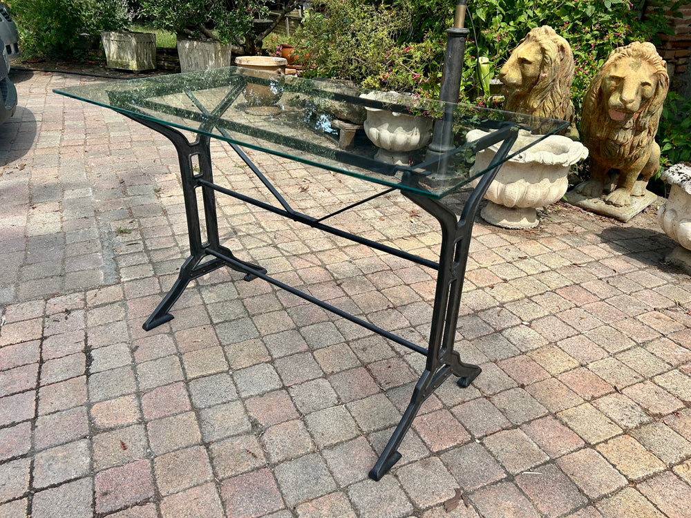 Table bistrot fonte et verre époque ART DECO Réf 4532