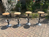 Lot de 4 tabourets bar vintage réf 4486