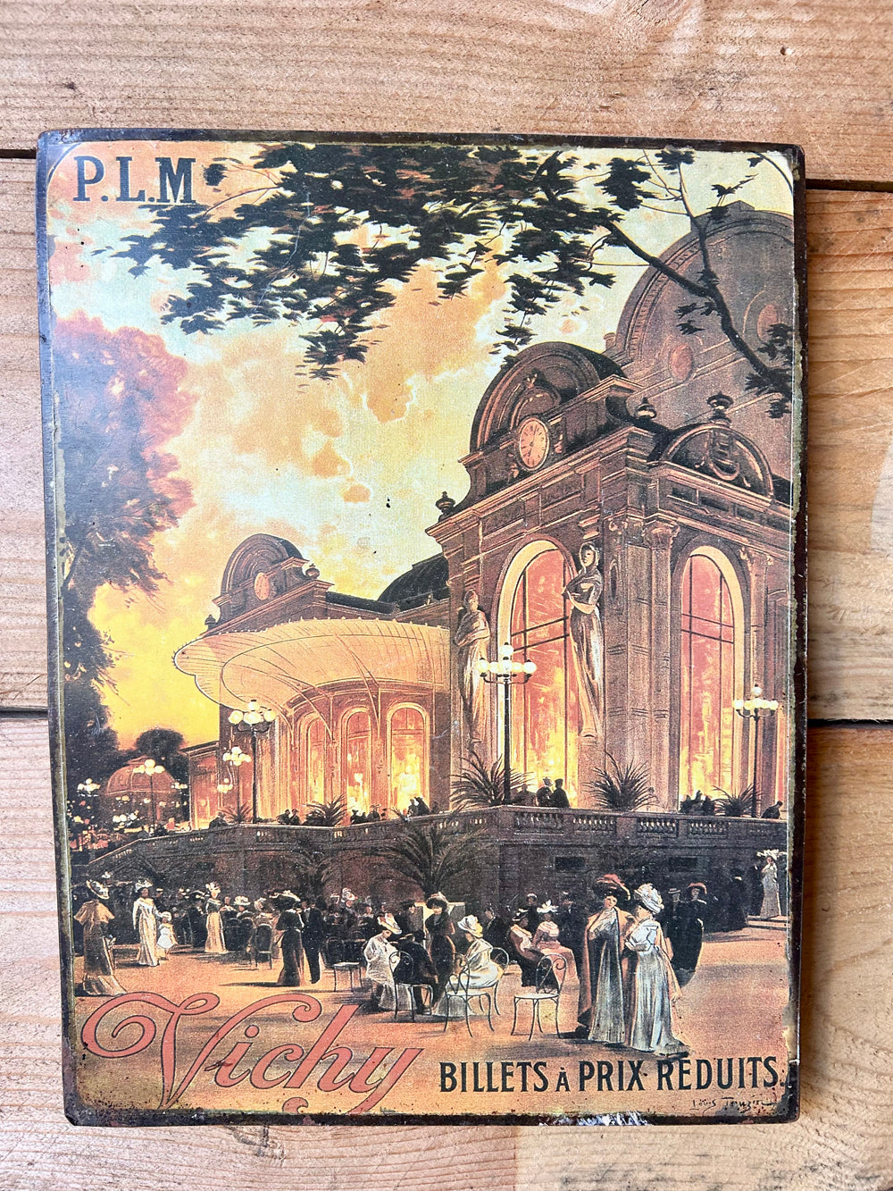 Tôle peinte " Casino Vichy " reproduction Réf 4453