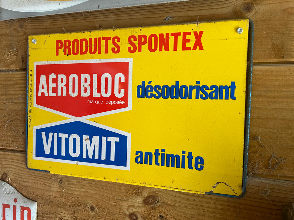 Tôle publicitaire " Spontex " 1970 Réf 4454