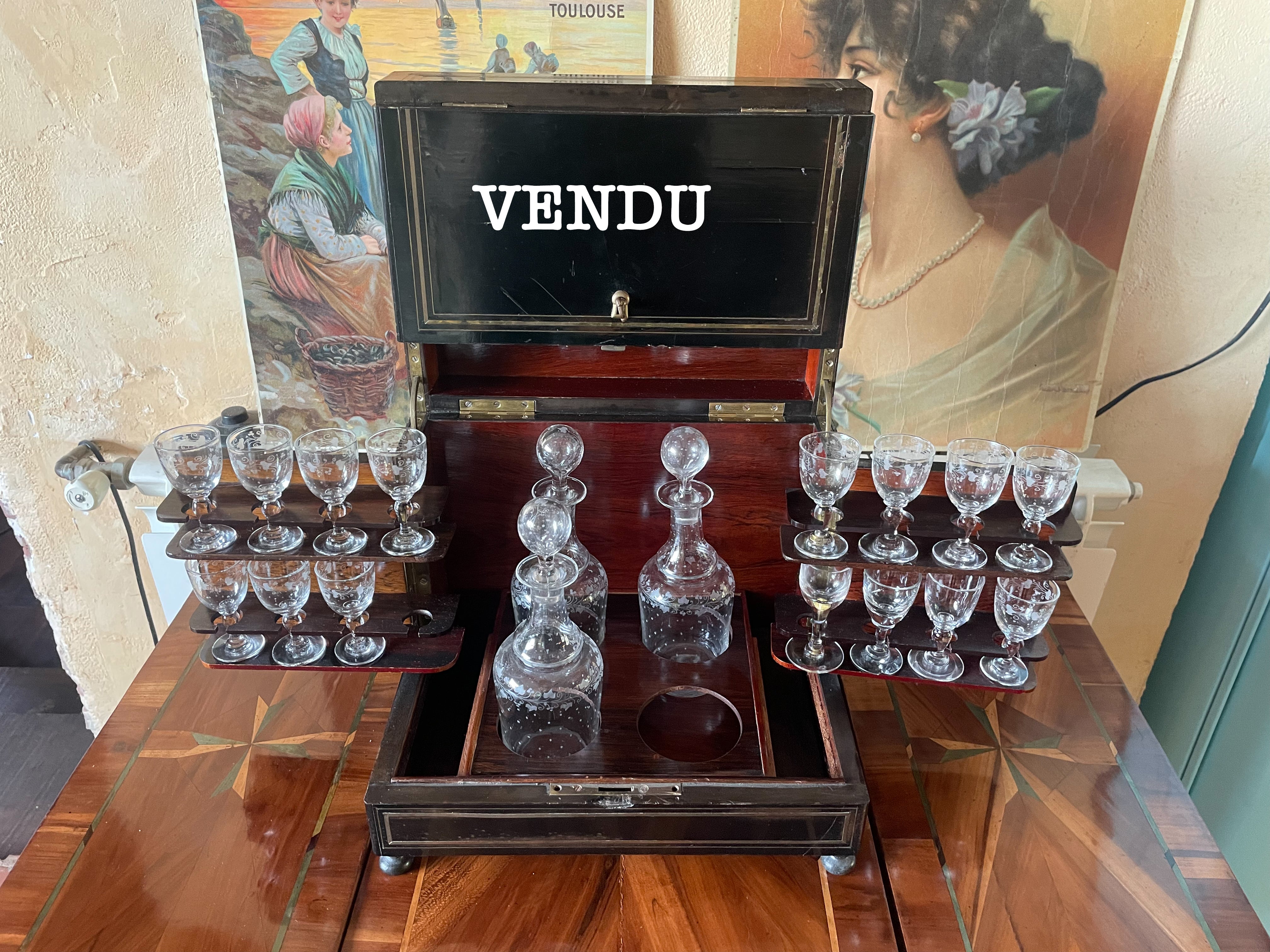 VENDU Cave à liqueur Napoleon 3 Réf 4052