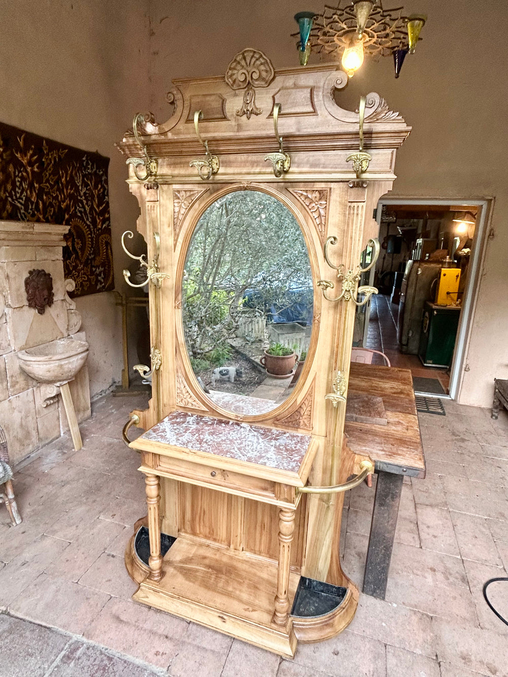 Vestiaire ou porte manteau d'entrée 1900 - Réf 4580