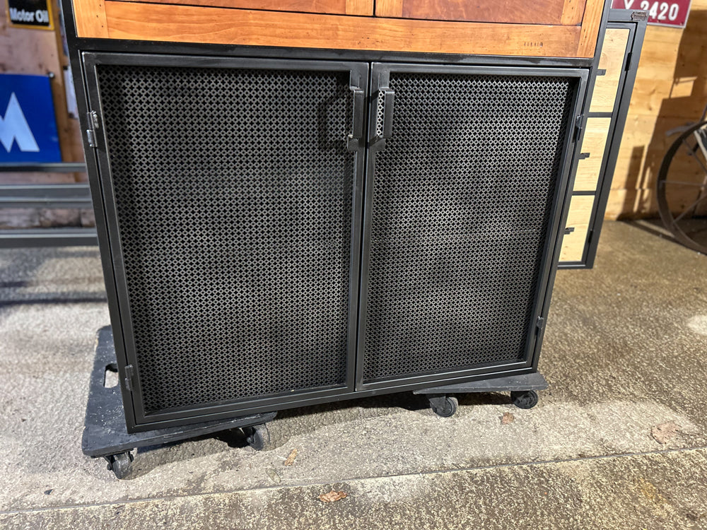 Vitrine Bibliothèque d'Atelier Façade Bois 1900