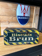Boite métal Biscuit Brun Vintage Réf 4192