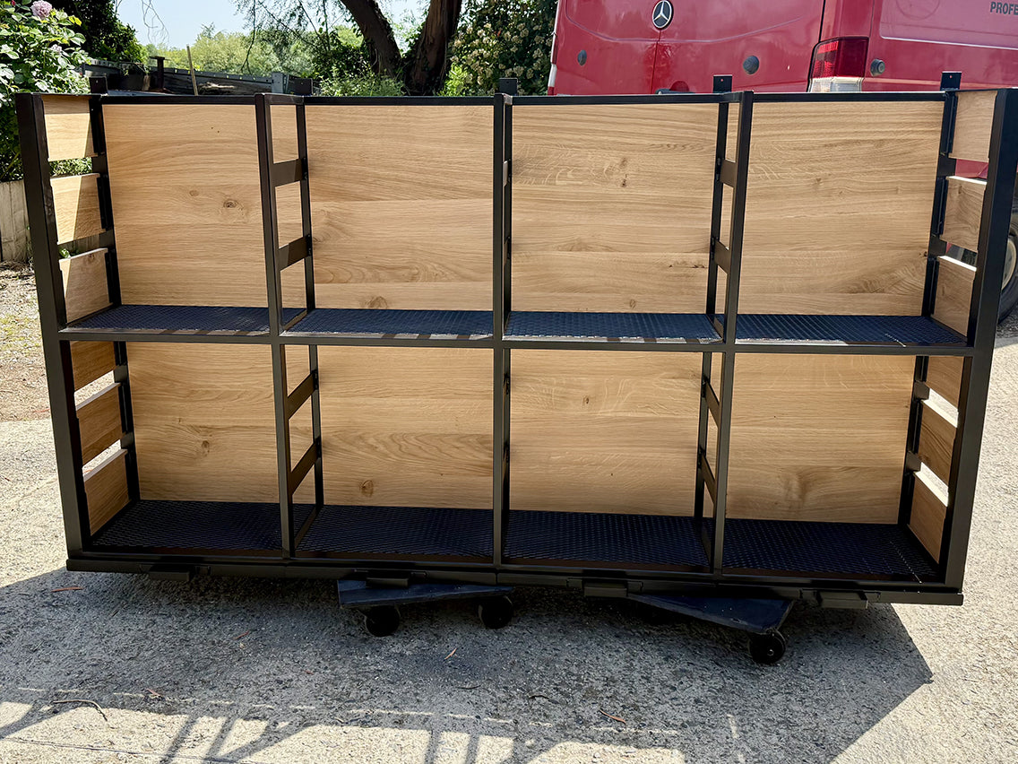 etagere en bois et metal sur mesure