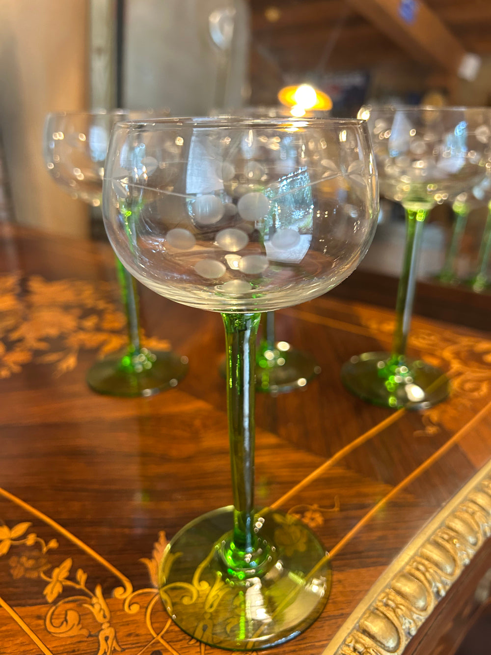 Lot de 4 verres haut ART DECO - Réf 4596