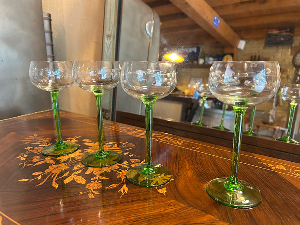 Lot de 4 verres haut ART DECO - Réf 4596