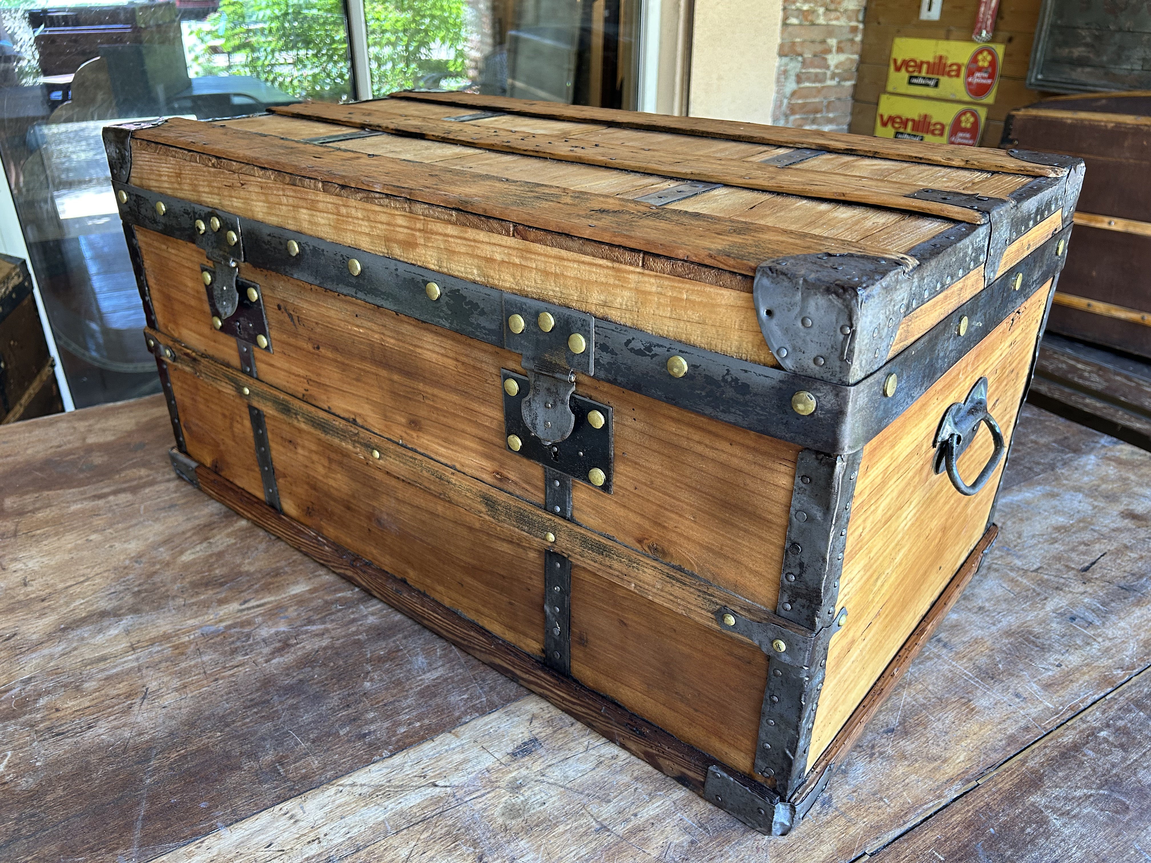 Malle de voyage bois 1900 - RF4736
