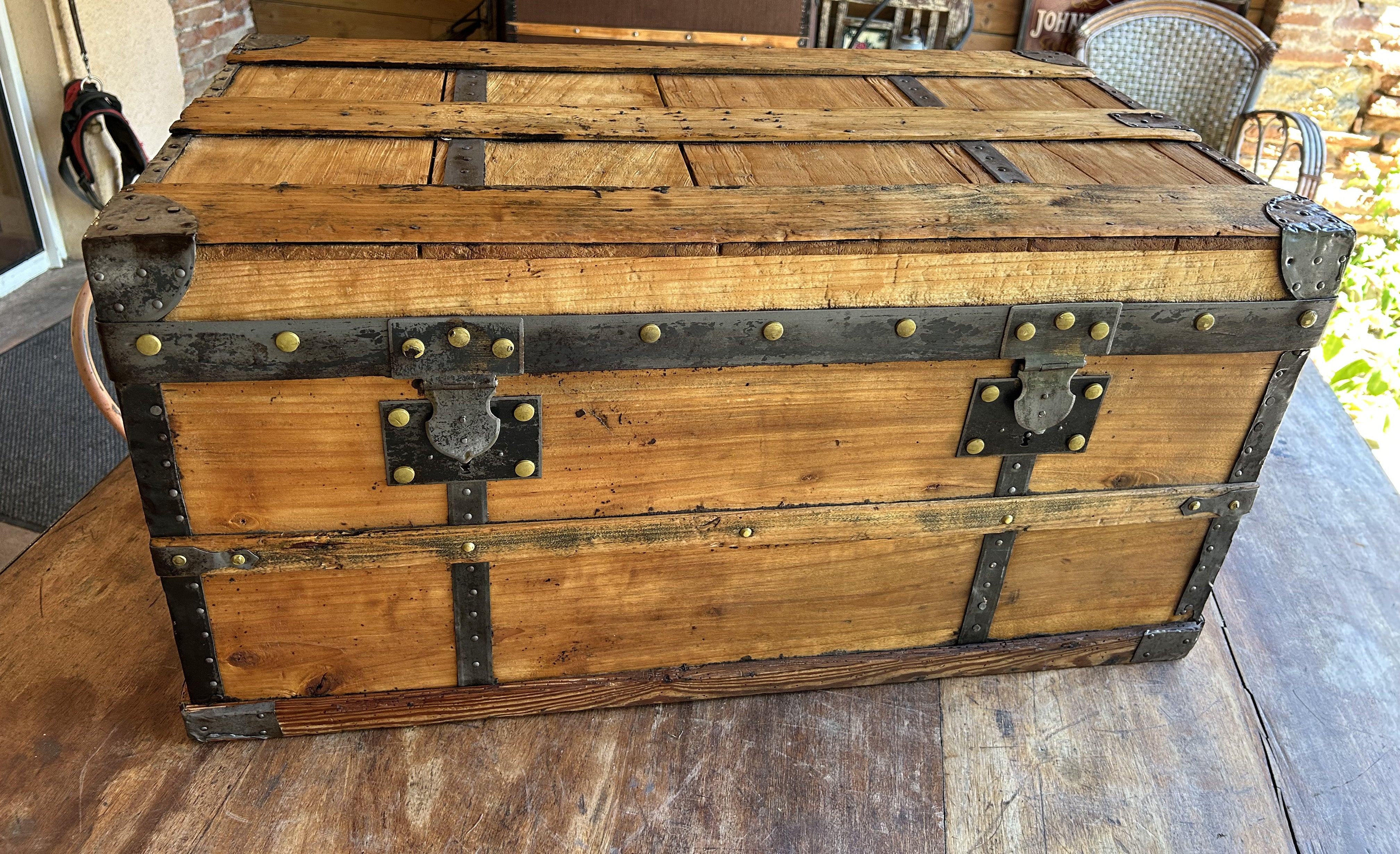 Malle de voyage bois 1900 - RF4736